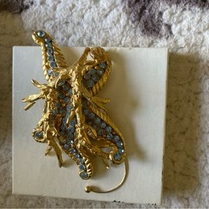 Vintage RARE VERSACE STARFISH CLIP EARRINGS